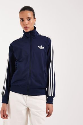 adidas Originals Firebird - Pantaloni sportivi ampi blu navy e bianchi