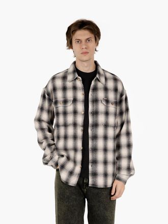 Deus Too busy to work check shirt white check