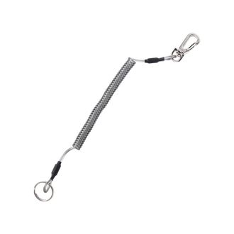 Generic Spiral Stretch Keychain Elastic Spring Rope, Anti-Lost Phone Spring Key Ring with Metal Lobster Clasp(black-2m)