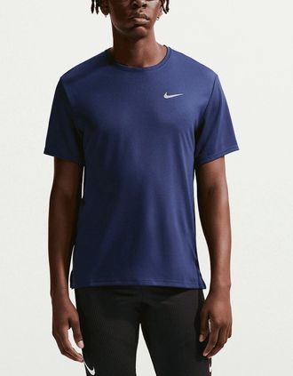 Nike Mens Nike Miler Dri Fit T-Shirt Navy - Size: 40