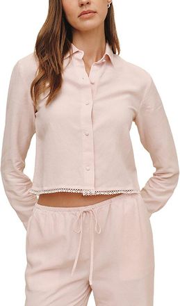 Bella Dahl Cropped Linen-Blend Shirt