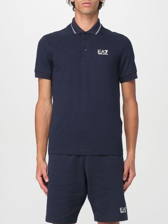 Emporio Armani Polo in cotone con logo Ea7