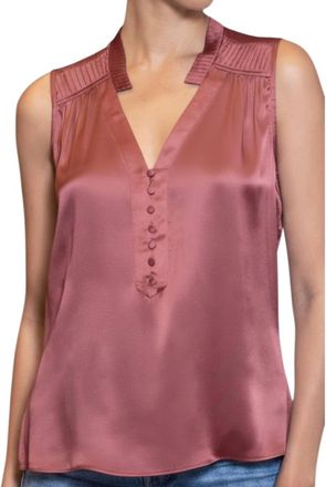 Go Silk Into The Fold Shell Top In Rosebud