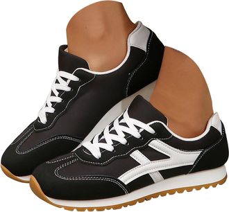 Generic Womens Low Top Lady Sneakers - Lace-Up Shoes for Women Pink Women Sneakers with Memory Foam Insole Womens Retro Sneakers Non-Slip Womens Shoes