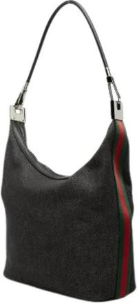 Gucci Pre-owned Vintage Schoudertas - Dames - Vintage Schoudertas - Grijs - ONE Size - Leer - Vintage