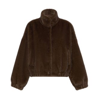 Max Mara Wkdanemone kort jasje - Dames - Jassen - Bruin - Maat: 2XS Jersey
