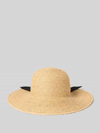 Loevenich Strohhut mit Schleifen-Applikation Modell Raffia in Beige, Gr&ouml;&szlig;e 1