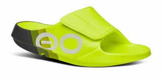 Oofos Mens Ooahh Sport Flex Slide Sandals In Electro Rally