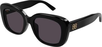 Balenciaga Bb 0295Sk Zonnebril - Dames - Zonnebrillen - Zwart - 54 MM - Accessoires