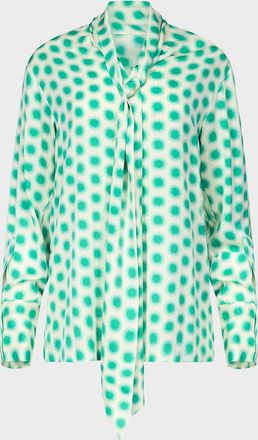 Diane Von Fürstenberg x Henry Zankov Eldridge Oversized Sunburst Tie-Neck Top