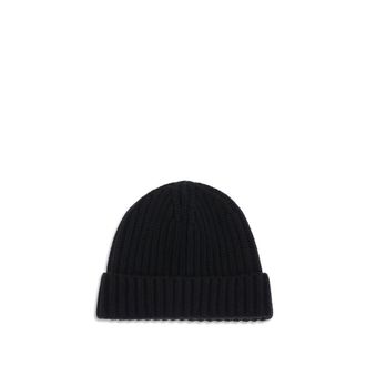 Prada Mens Black Wool Oves Aries Beanie Accessory