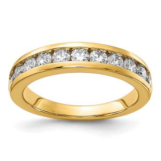 Diamond2Deal 14k Gold Lab Grown Diamond Wedding Band Ring 1Ct Clarity- VS Color- D-E