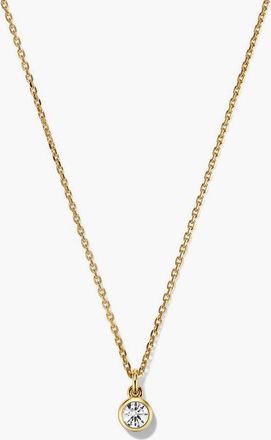 Mejuri Sia Birthstone Pendant Necklace in Lab Grown White Sapphire by MEJURI at Nordstrom