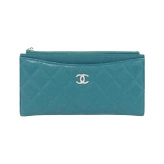 Chanel Pre-owned Handbag Pouch - Dames - Pre-owned - Blauw - Maat: ONE Size Leer