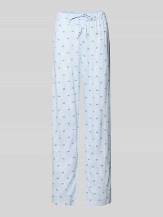 Tommy Hilfiger Pyjamahose mit Print aus Viskose in Hellblau, Gr&ouml;&szlig;e XL