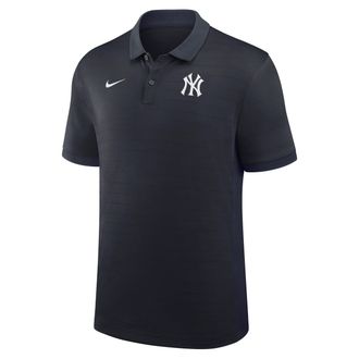 Nike New York Yankees Authentic Collection Striped Victory Nike Mens Dri-FIT MLB Polo in Blue | 03BG0GJ9NK-P81