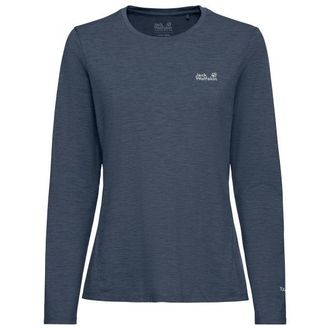 Jack Wolfskin Trail L/S Funktionsshirt f&uuml;r Damen | blau