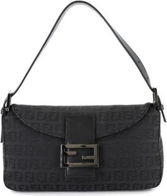 Fendi Pre-owned Shoulder Bags, female, Black, Size: ONE SIZE Pre-owned Baguette bag