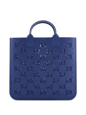Gucci Kids Perforated Rubber tote bag - women - Other - One Size - Blue