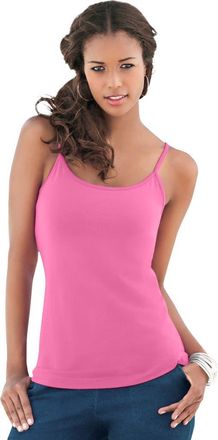Roaman's Plus Size Adjustable Strap Cami With Built In Shelf Bra in Vintage Rose at Nordstrom, Size Medium