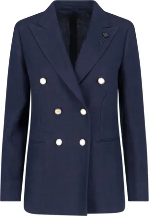 Lardini Tailored Double-Breasted Jacket