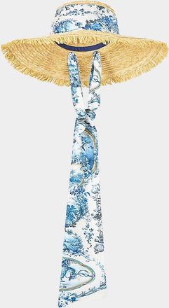Camilla The Porcelain Parlour Large Raffia Sunhat