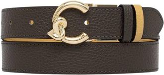Coccinelle Cintur&oacute;n Reversible de Piel Martillada C-Me - Accessories - Mujer - Verde - M