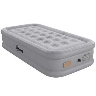 OUTSUNNY Colch&oacute;n Hinchable Individual 190x97x39 Cm Con Bomba, Inflado 3 Min Desinflado 2 Min, Plegable, Impermeable, Bolsa, Carga 200 Kg, Gris