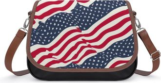 Generic Waving U.S. Flag Fashion Womens Crossbody Bags Novelty Handbag Shoulder Bag Purse