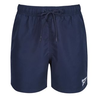 Reebok Badeshorts REEBOK Yale, Herren, Gr. L, N-Gr, blau (vector navy), Microfaser, Polyester, clean, unifarben, Badehosen Badeshorts, mit Kordelzug und elas