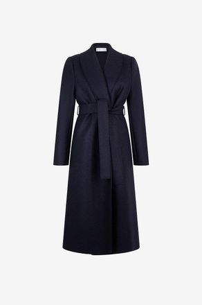 Harris Wharf London Langer Mantel aus Schurwolle