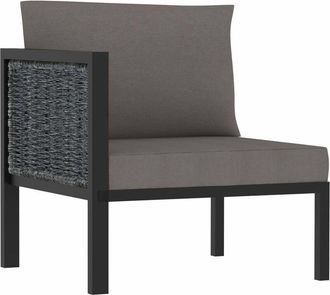 vidaXL Canto Seccional Del Sof&aacute; Con Los Brazos Derechas De Los Brazos De La Derecha Del Antracita