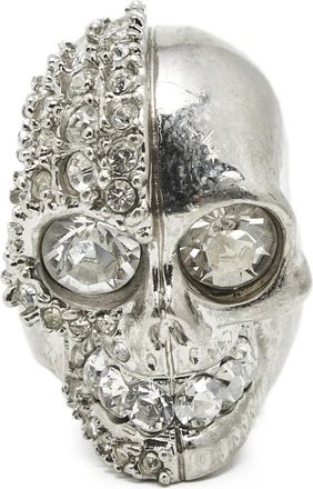 Alexander McQueen Anello con teschio - Argento