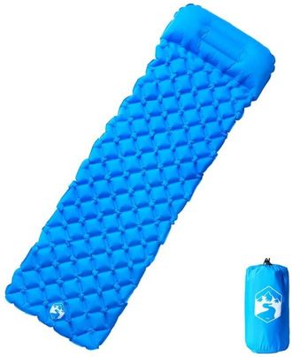 OEM Colch&oacute;n Hinchable De Camping Con Almohada, 1 Persona, Azul