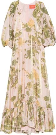 La DoubleJ Floral-print Ruffled Dress