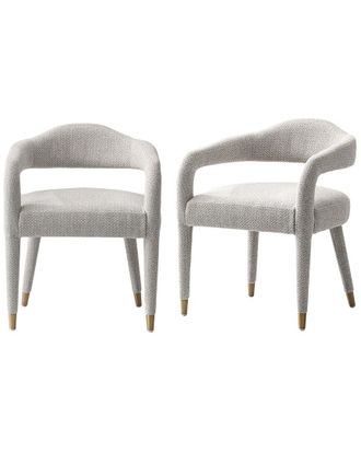 Manhattan Comfort Modern Aspen Tweed Dining Armchair
