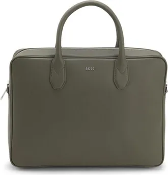 BOSS Grained document case with logo lettering