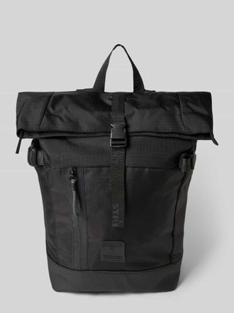 Strellson Rucksack im Roll Top Design Modell EDDIE in Black, Größe 1