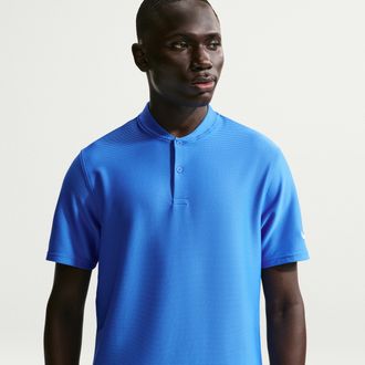 Nike Mens Velocity Dri-FIT Blade Collar Golf Polo in Blue | IQ6698-427