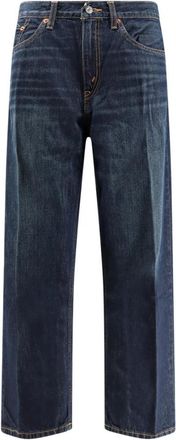 Re/Done Denim Jeans Relaxte Pasvorm Knoopsluiting - Dames - Regular Fit Jeans - Blauw - W27 - Denim - Jeans