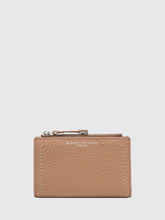 Gianni Chiarini Grained Leather Bifold Wallet with Laminated Logo and Coin Pocket