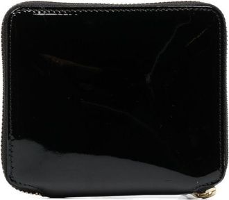 Comme Des Garçons patent leather zipped wallet - unisex - Patent Calf Leather - One Size - Black