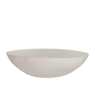 POMAX Mesa de centro de escayola blanca