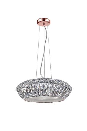 Netlighting Armel 7 Light LED Rose Gold Ceiling Fitting