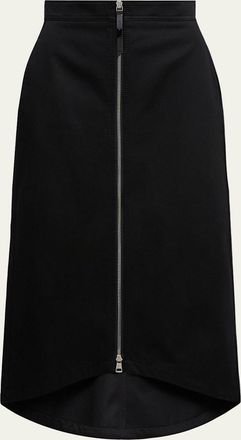 Moncler x EE72 by Edward Enninful Cotton Gabardine Midi Skirt