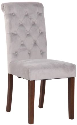 Clp Silla De Comedor Lisburn Gris Terciopelo