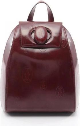 Cartier Pre-owned Backpacks, female, Red, Size: ONE SIZE Pre-owned Leather Backpack