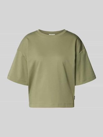 s.Oliver Red Label Oversized T-Shirt aus reiner Baumwolle in Khaki, Gr&ouml;&szlig;e 34