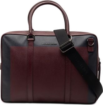 Burberry Pre-owned Burberry Bicolor Leather Newburg Business Bag Ladies LLARV5M8Z8GL09B1