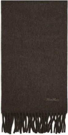 Max Mara Scilli fringed scarf - Marrone